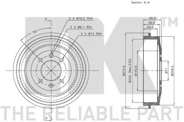 NK 253708 Brake Drum